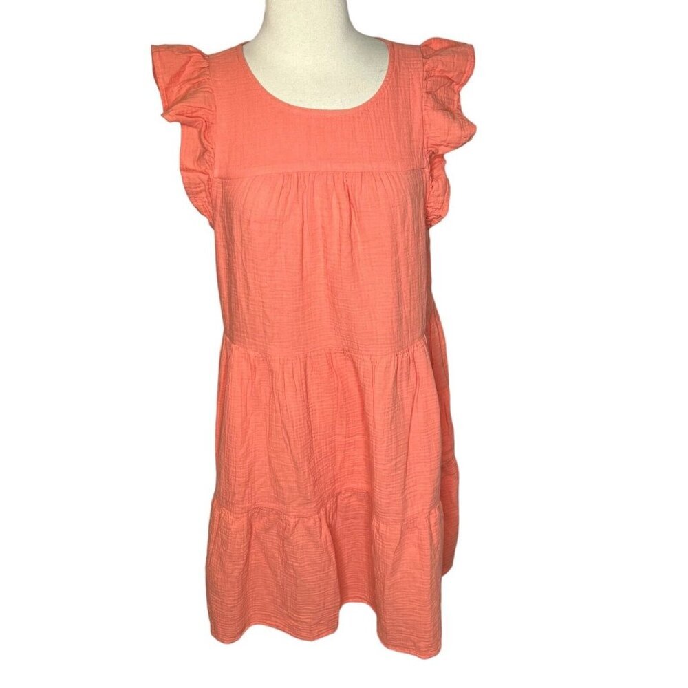J.Crew $98 Mini Gauze Dress in Orange Size 6 BP628